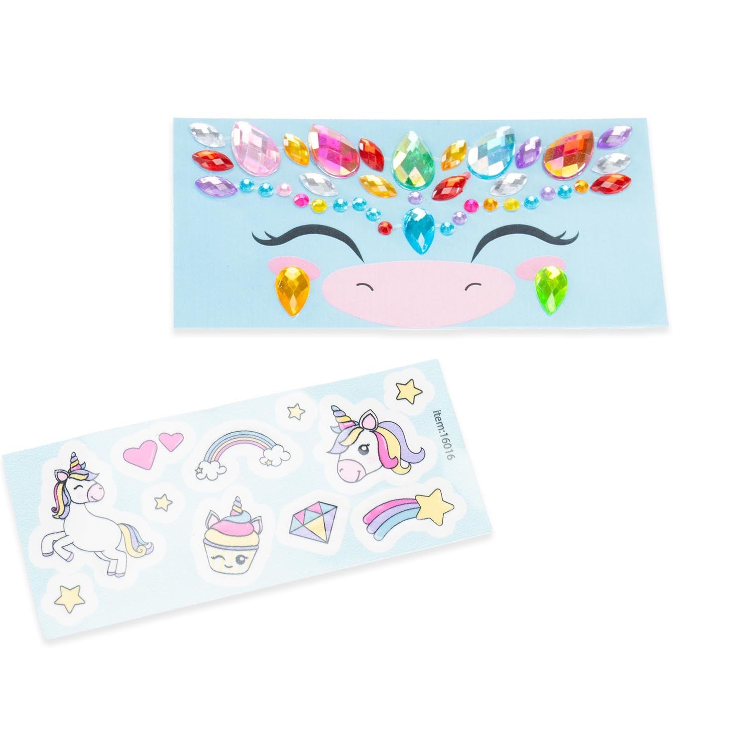 Girabrilla Magic Unicorn 2'li Hediye Seti-Takma Tırnak ve Yüz Taşı