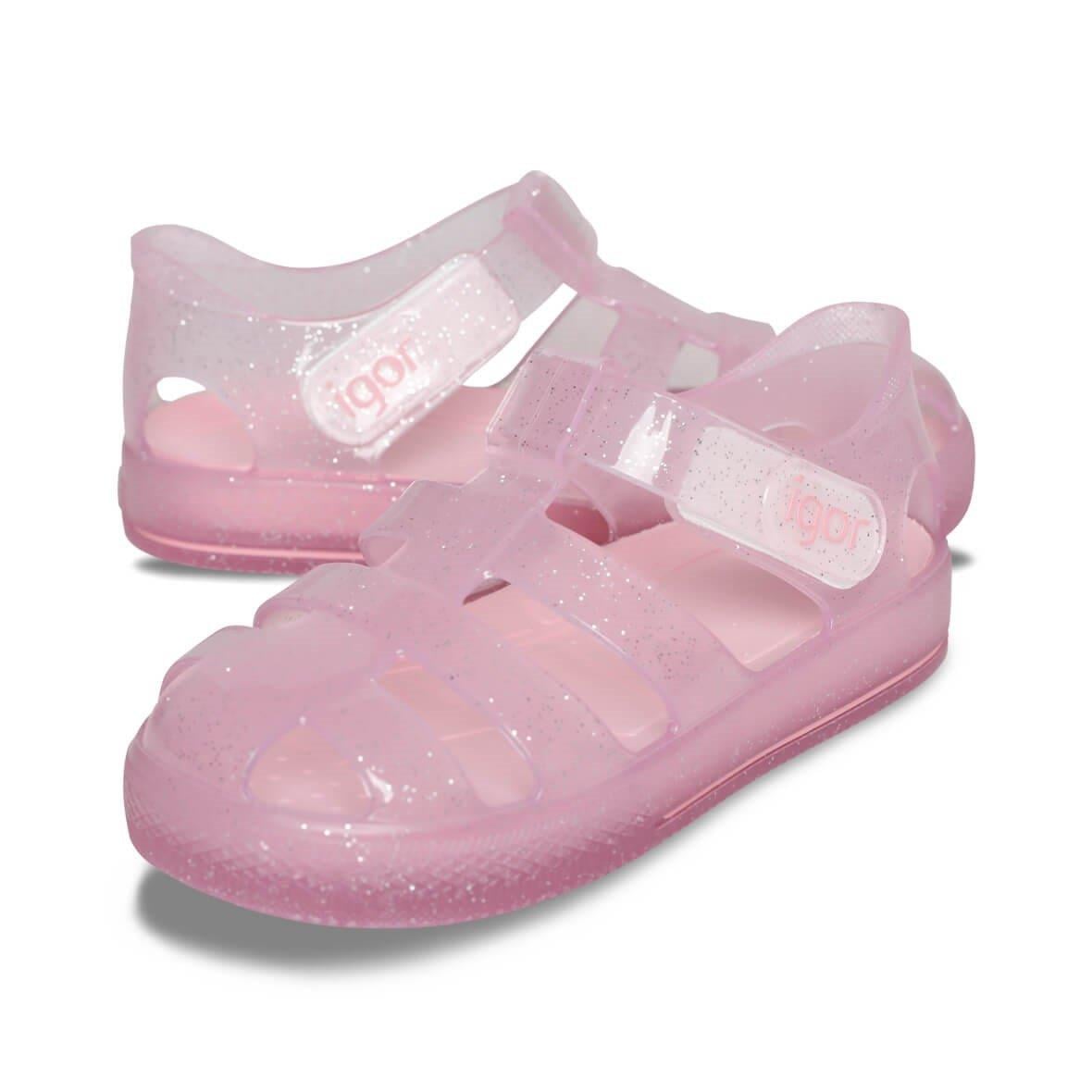 Igor Çocuk Cırtlı Sandalet Star Glitter - Pink