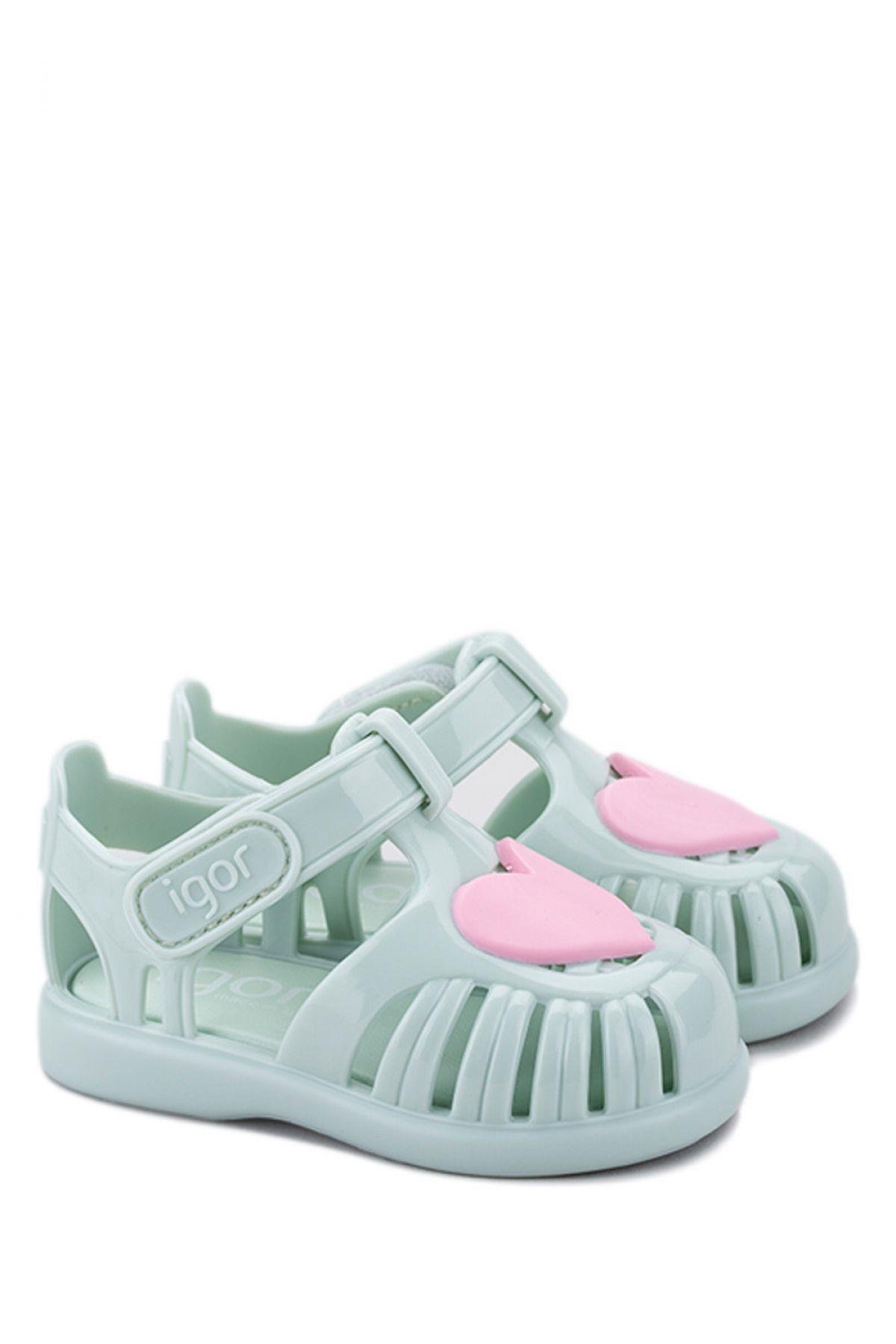 Igor Çocuk Cırtlı Sandalet Tobby Gloss Love-Menta