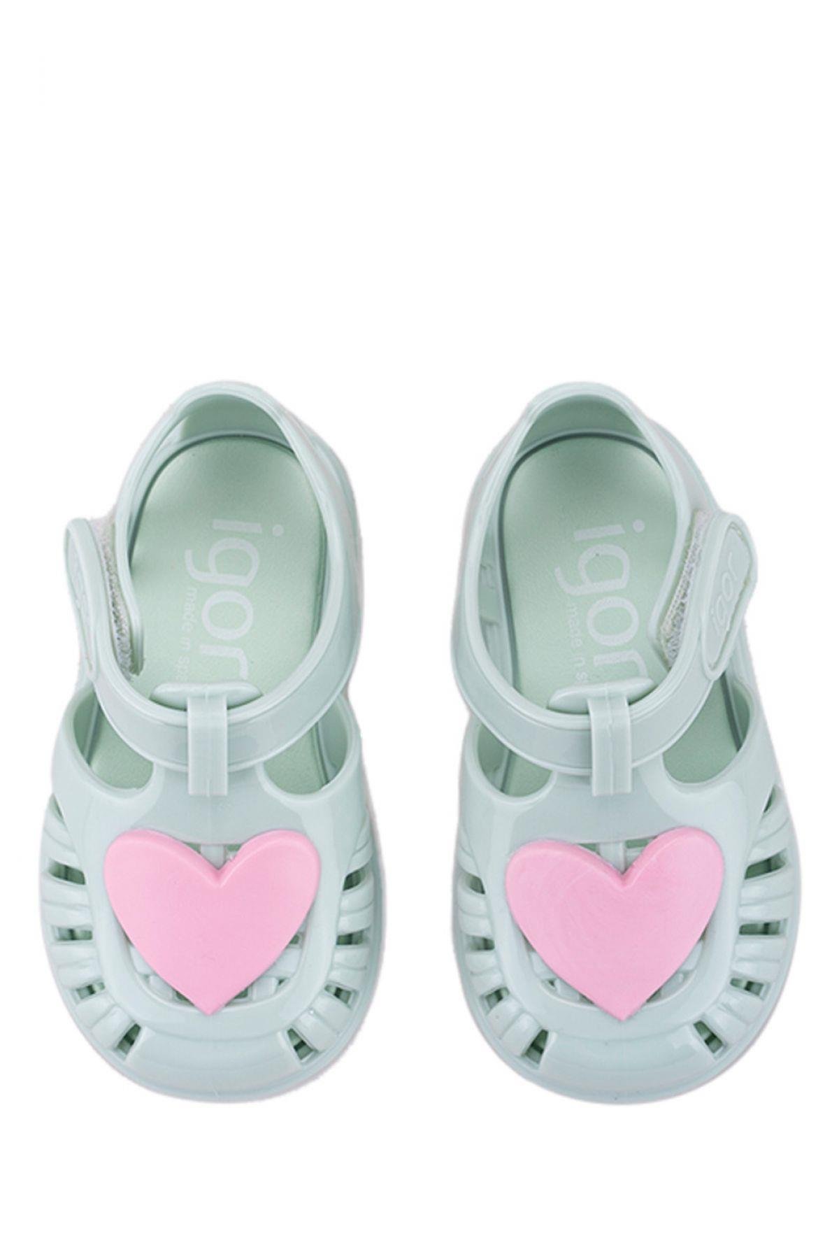 Igor Çocuk Cırtlı Sandalet Tobby Gloss Love-Menta