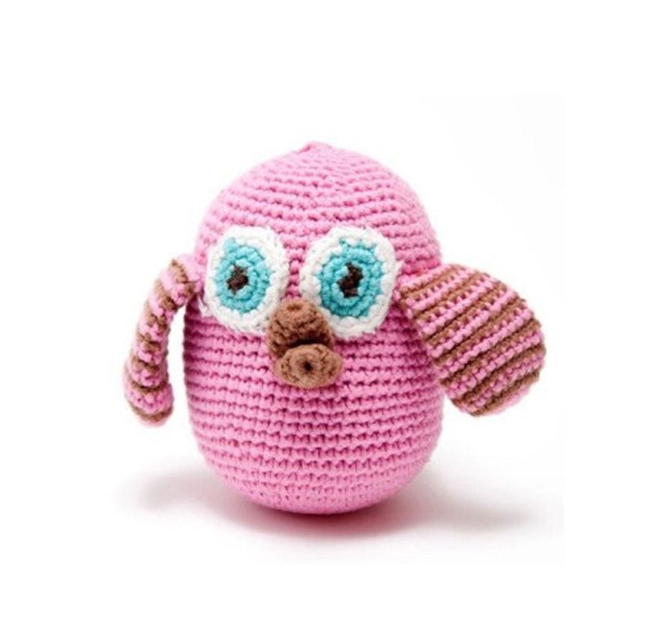 Pebble Baykuş Çıngırak Pembe