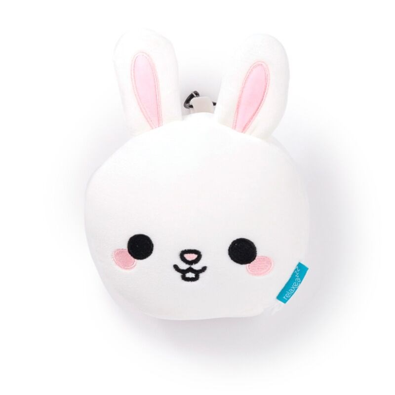 Relaxeazzz Adoramals Frances The Rabbit Plush Travel Pillow & Eye Mask