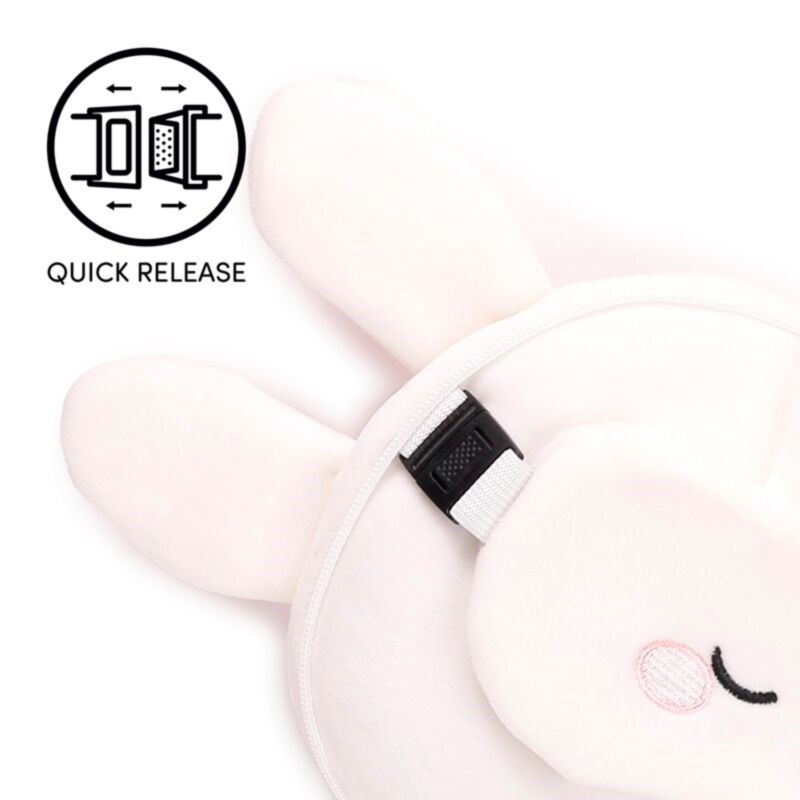 Relaxeazzz Adoramals Frances The Rabbit Plush Travel Pillow & Eye Mask