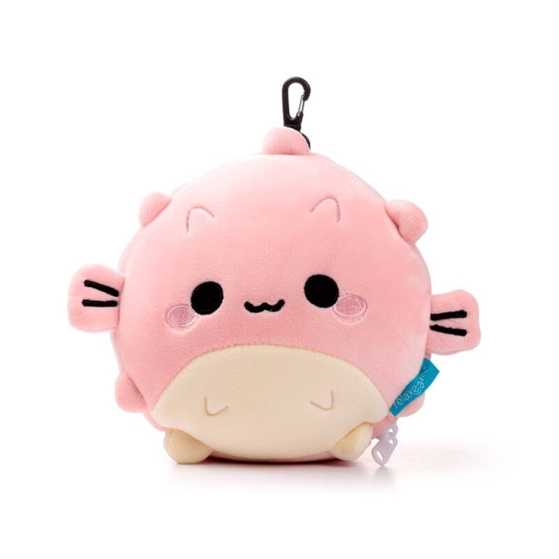 Relaxeazzz Adoramals Fuff The Puffer Fish Plush Travel Pillow & Eye Mask