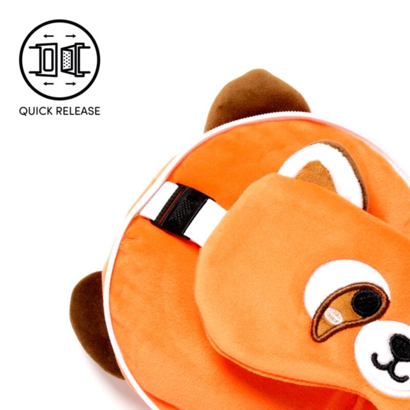 Relaxeazzz Adoramals Red Panda Plush Travel Pillow & Eye Mask