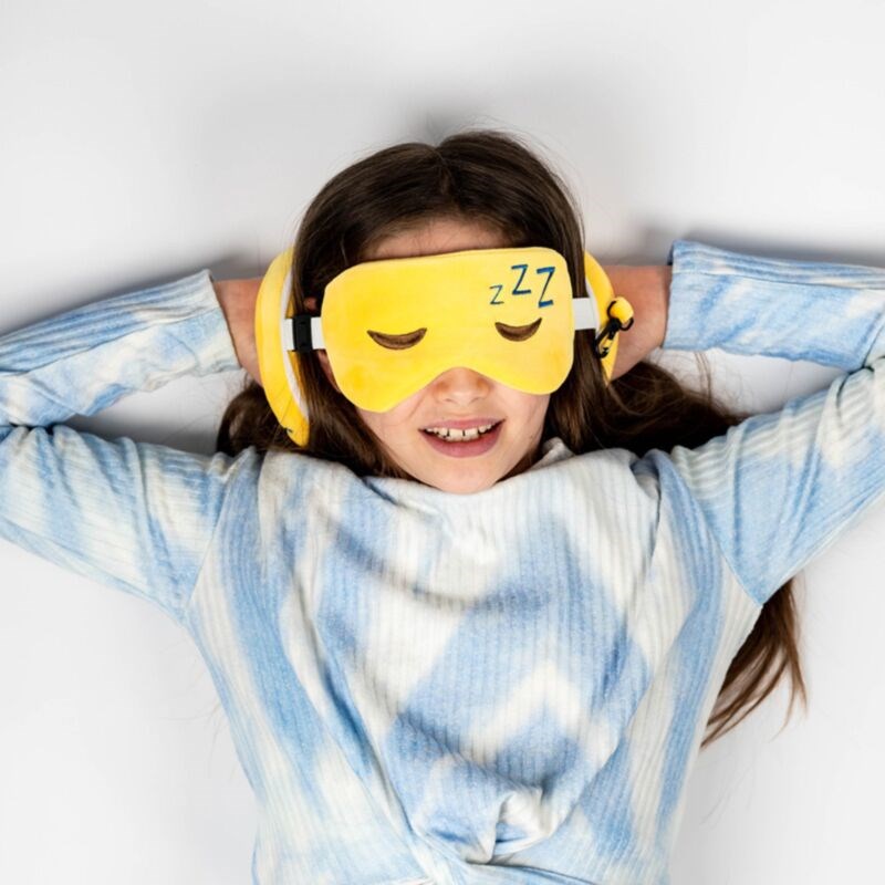 Relaxeazzz Adoramals Snoozie The Sleeping Head Plush Travel Pillow & Eye Mask