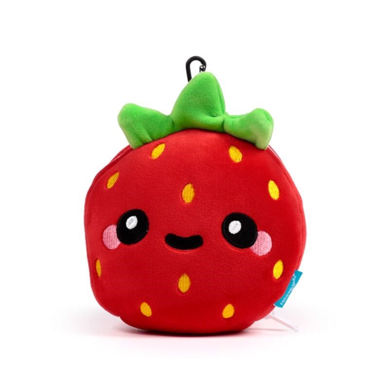 Relaxeazzz Elidi The Strawberry Foodiemals Plush Travel Pillow & Eye Mask