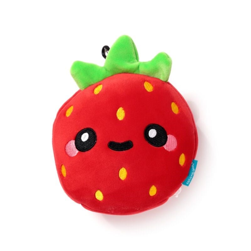 Relaxeazzz Elidi The Strawberry Foodiemals Plush Travel Pillow & Eye Mask