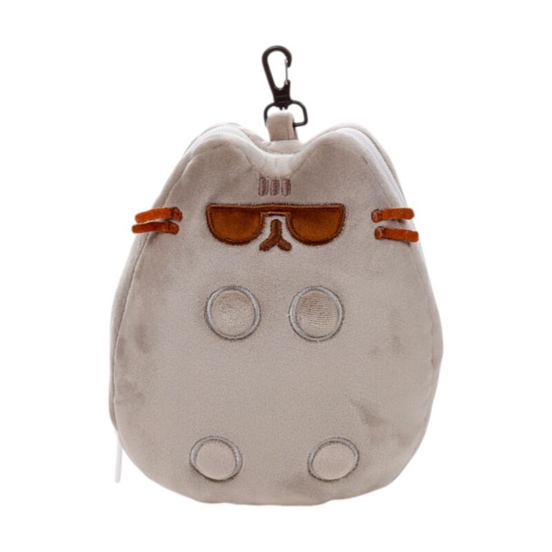 Relaxeazzz Pusheen Cat With Sunglasses Shaped Plush Travel Pillow & Eye Mask