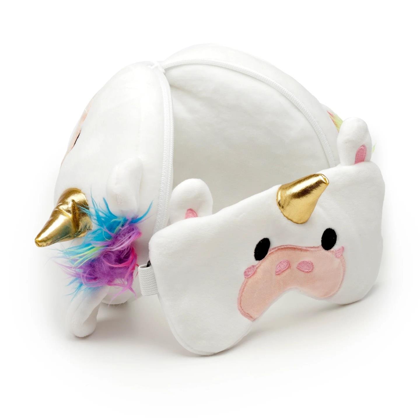 Relaxeazzz Seyahat Yastığı ve Göz Maskesi-Unicorn