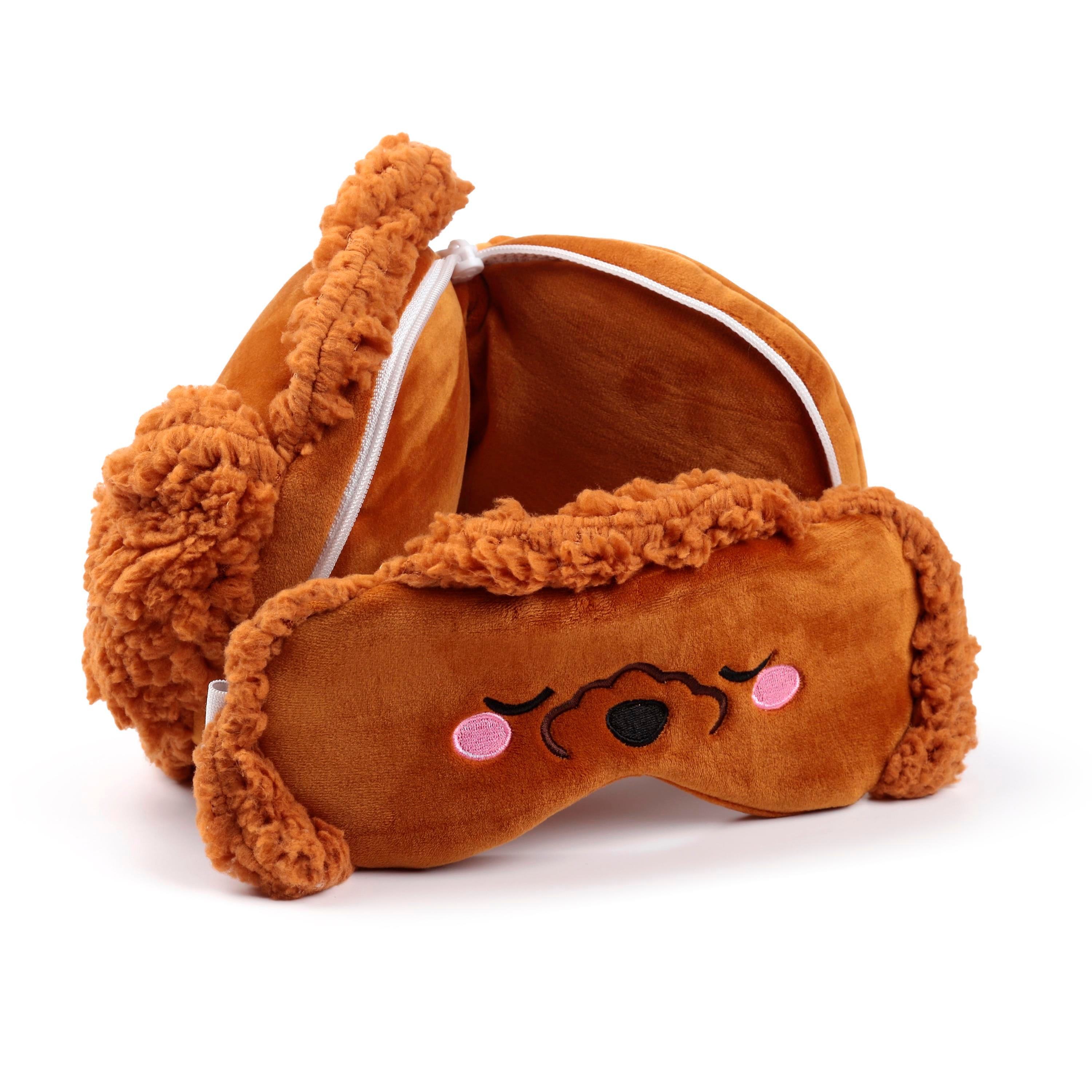Relaxeazzz Seyahat Yastığı ve Göz Maskesi-Adoramals Gigi the Toy Poodle