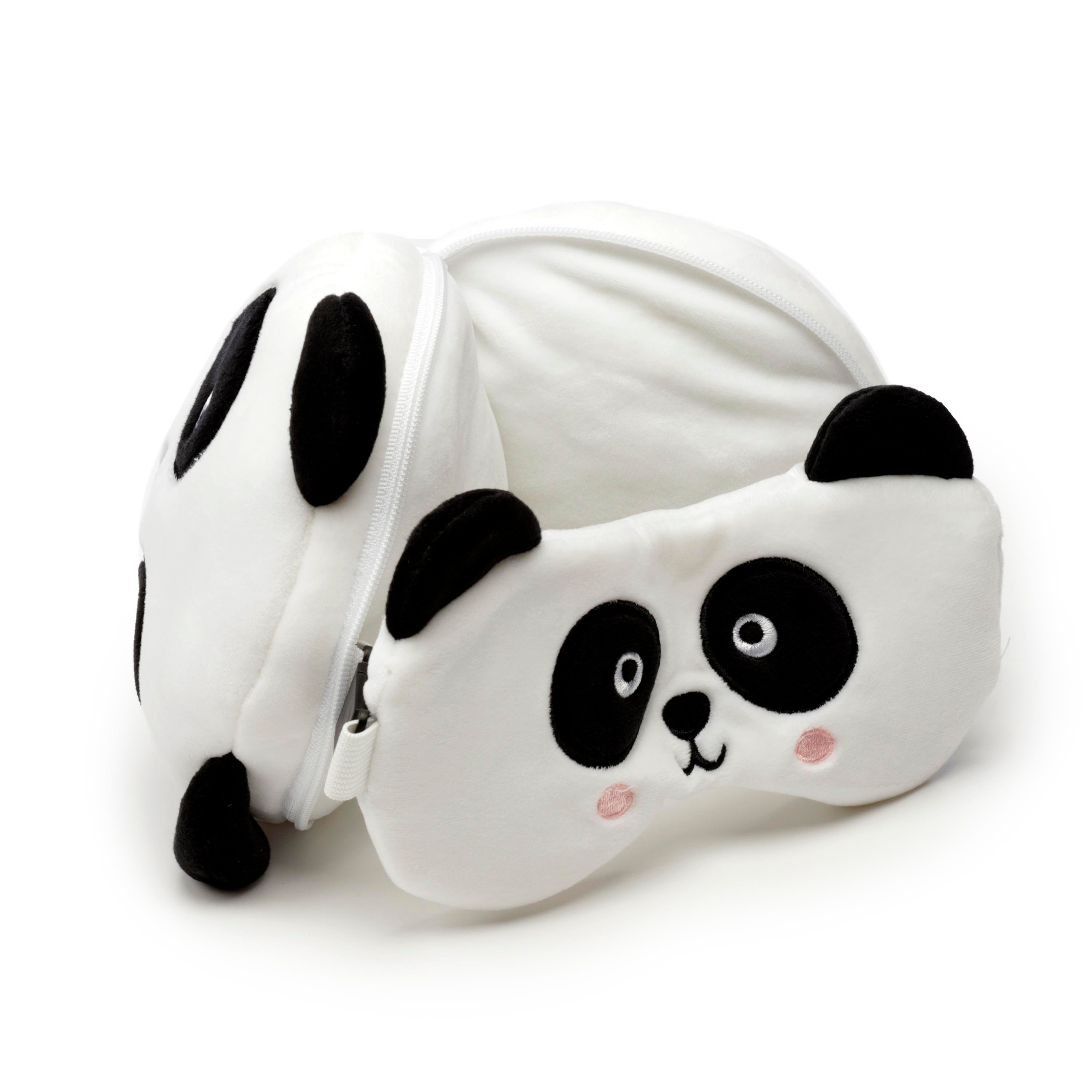 Relaxeazzz Seyahat Yastığı ve Göz Maskesi-Panda