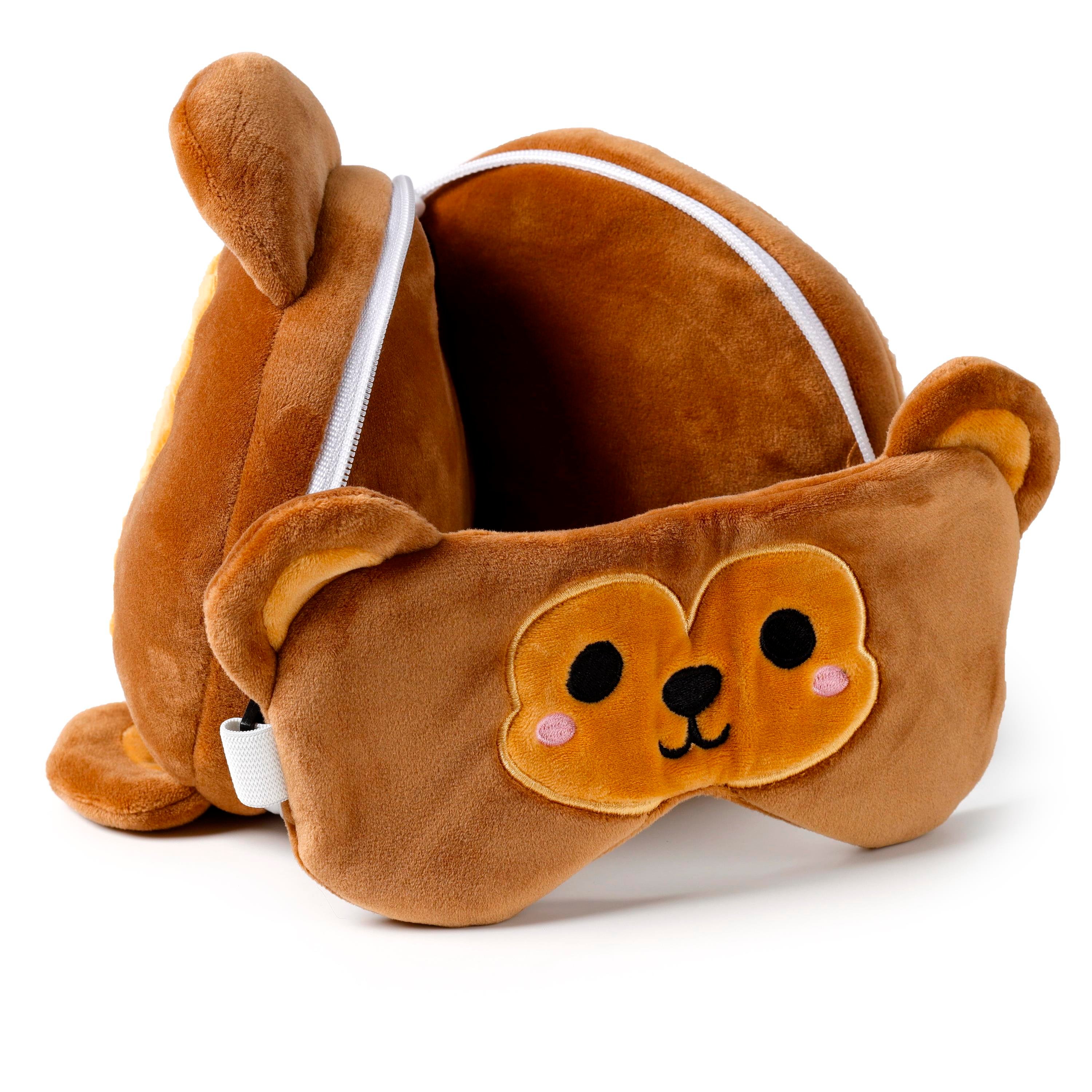 Relaxeazzz Seyahat Yastığı ve Göz Maskesi-Monkey