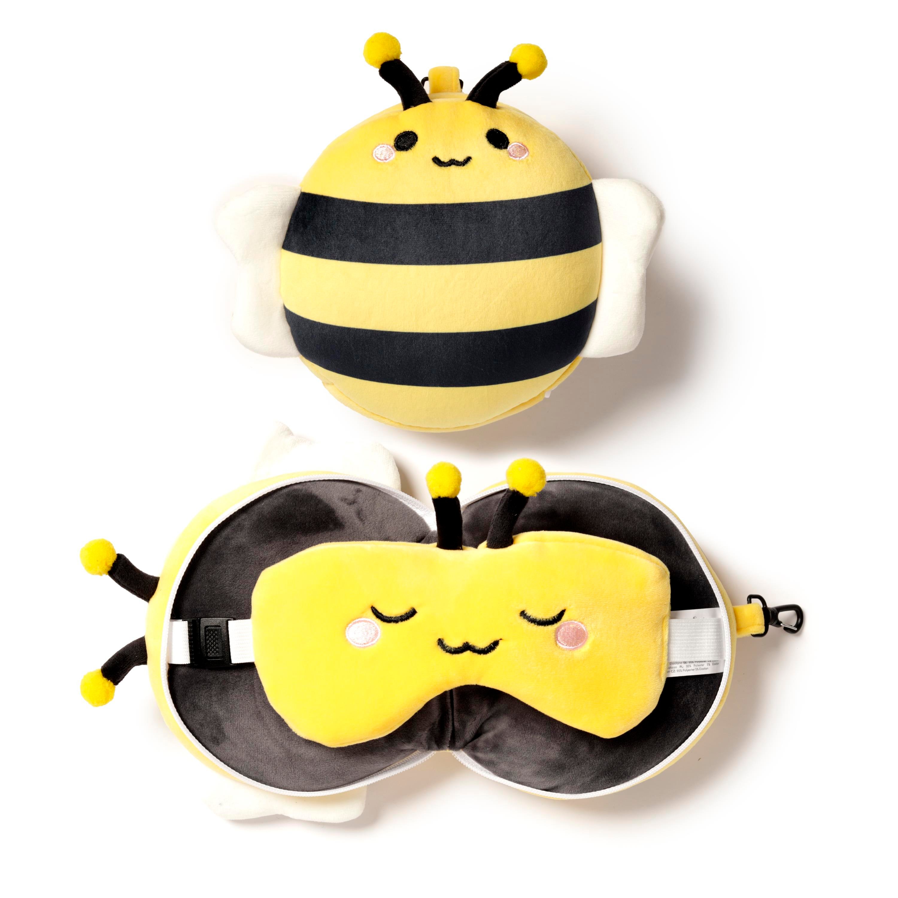 Relaxeazzz Seyahat Yastığı ve Göz Maskesi-Adorabugs Bee