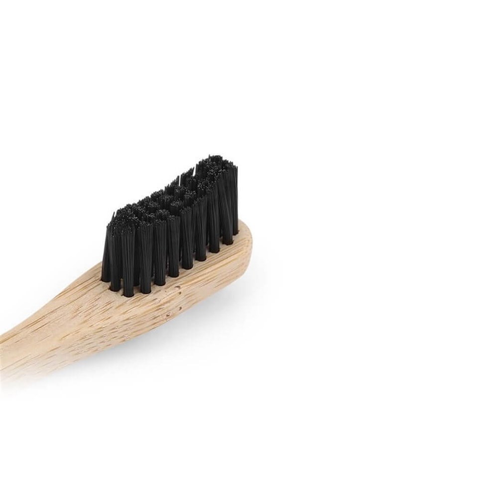 T-brush bambu diş fırçası-koyu gri (orta sert)