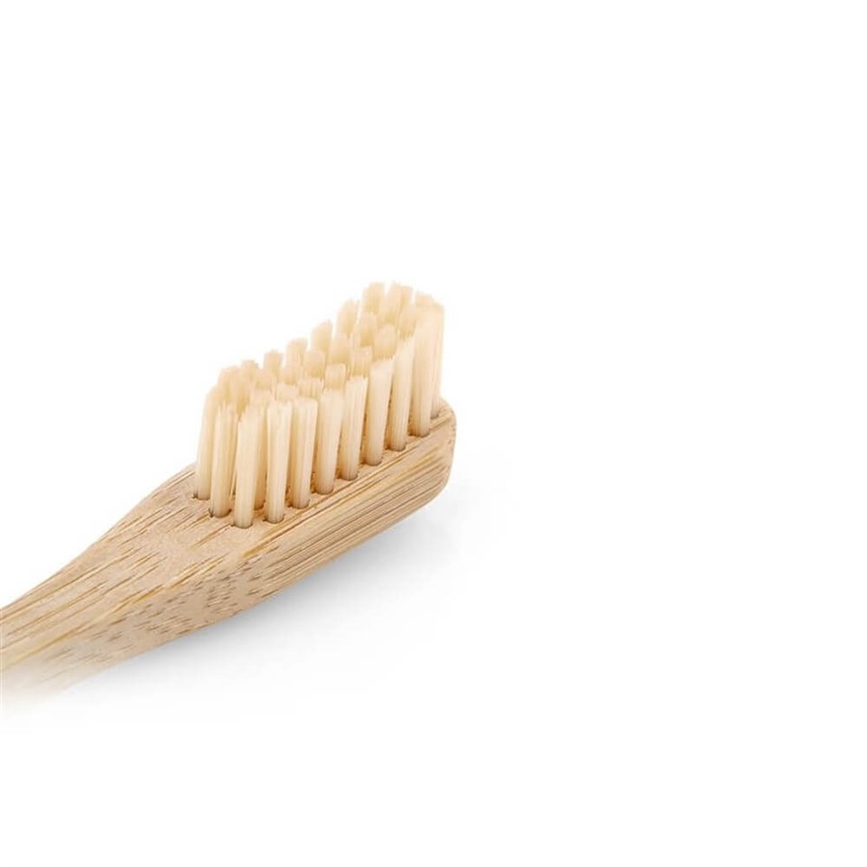 T-brush bambu diş fırçası-krem (orta sert)