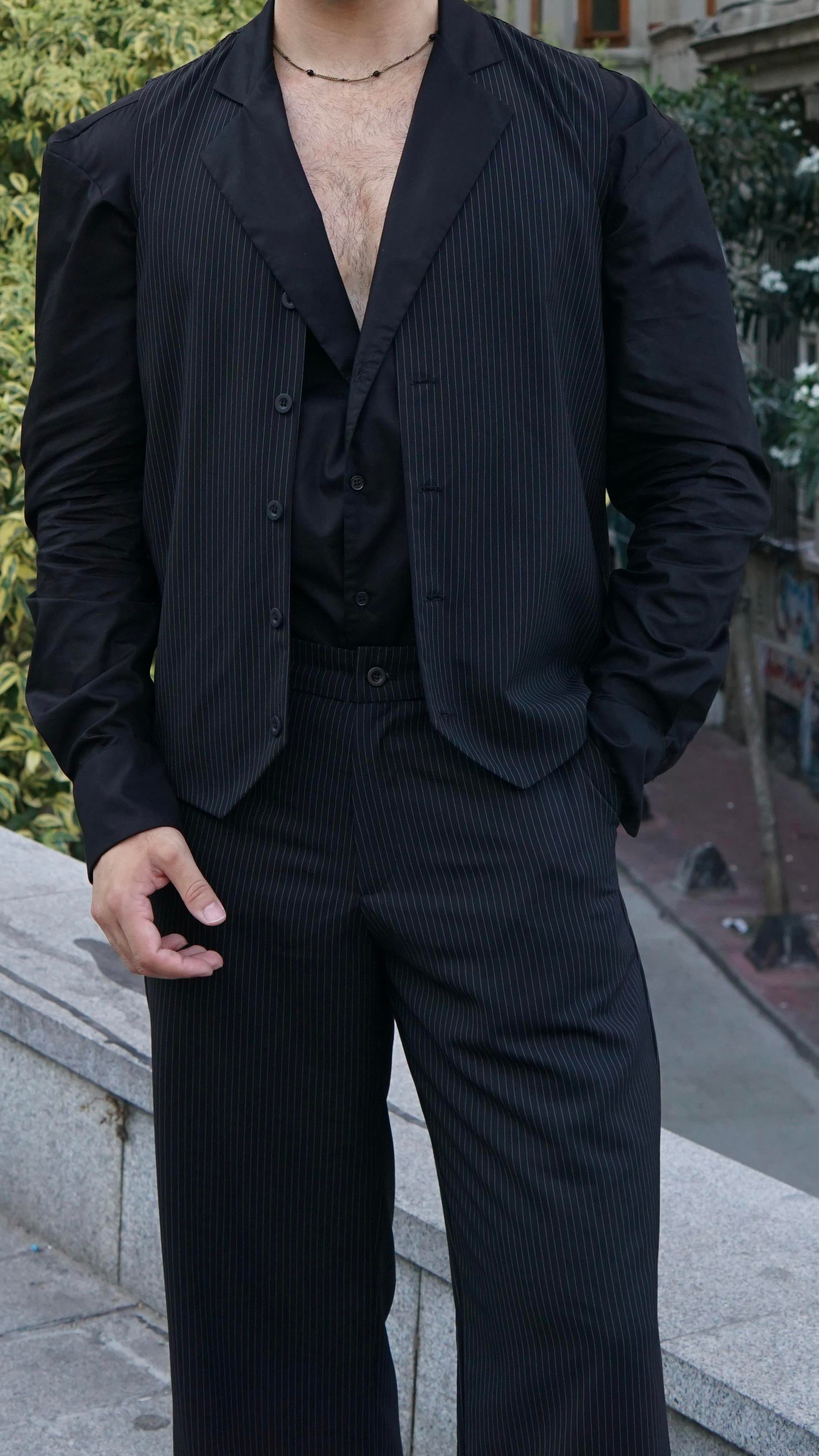 Kaptan Ahab Siyah Gömlek