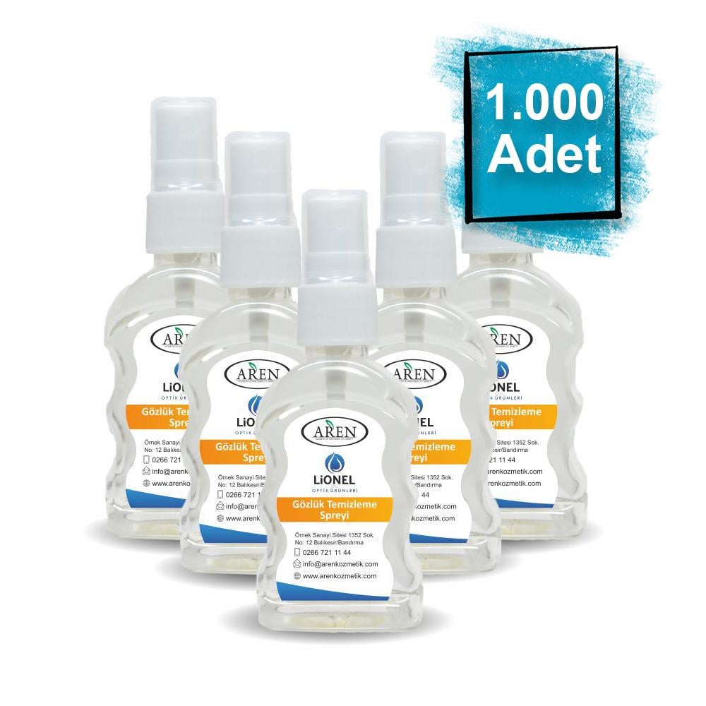 1.000 Adet 50 ML Gözlük Temizleme Solüsyonu