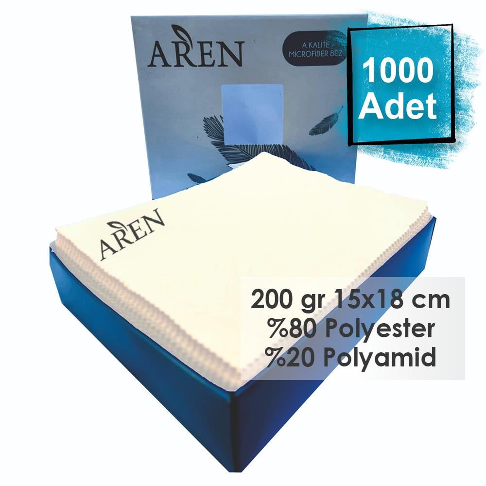 1000 Adet Tampon Baskılı Mikrofiber Gözlük Temizleme Bezi, 200 gr %80 Polyester %20 Polyamid 15x18 cm