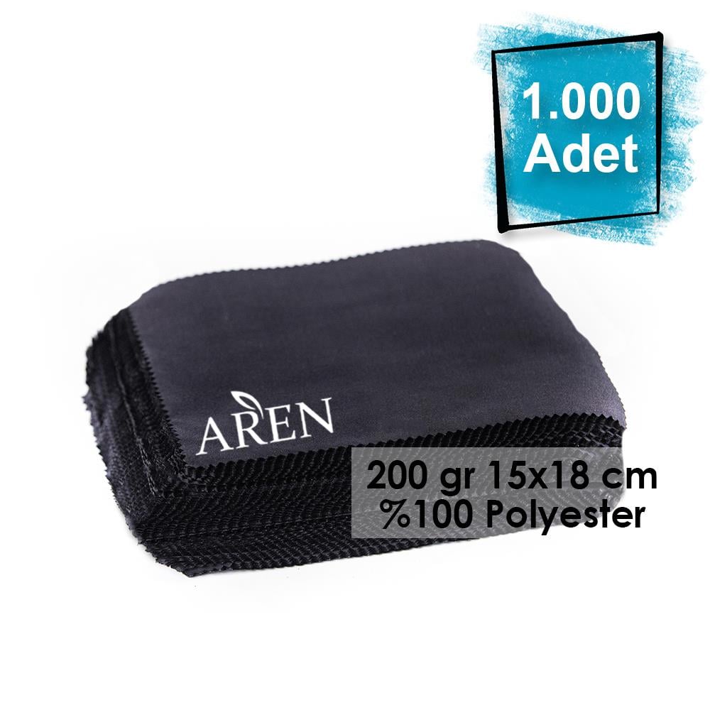 1000 Adet Tek Renk Tampon Baskılı Mikrofiber Gözlük Temizleme Bezi 200 gr 15x18 cm %100 Polyester