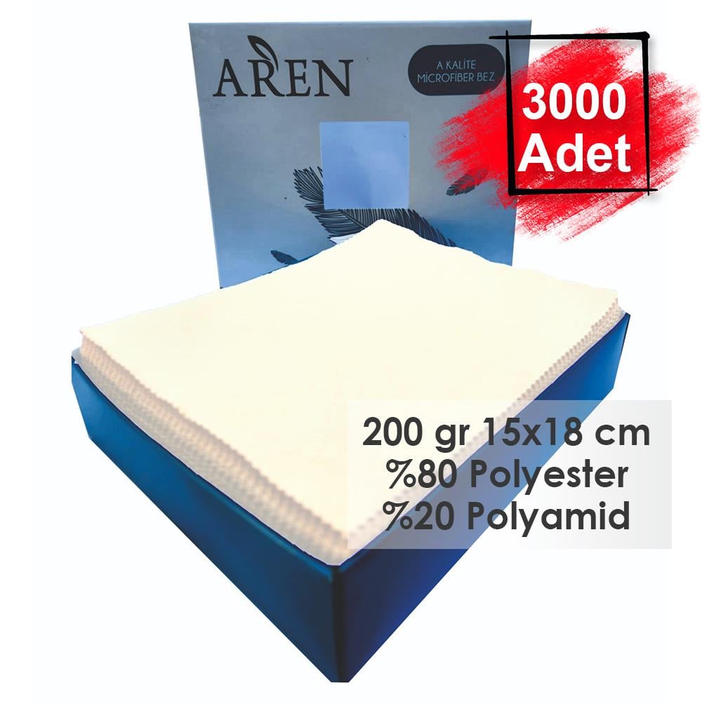 3000 Adet Dijital Köşe Baskılı Mikrofiber Gözlük Temizleme Bezi, 200 gr %80 Polyester %200 Polyamid 15x18 cm
