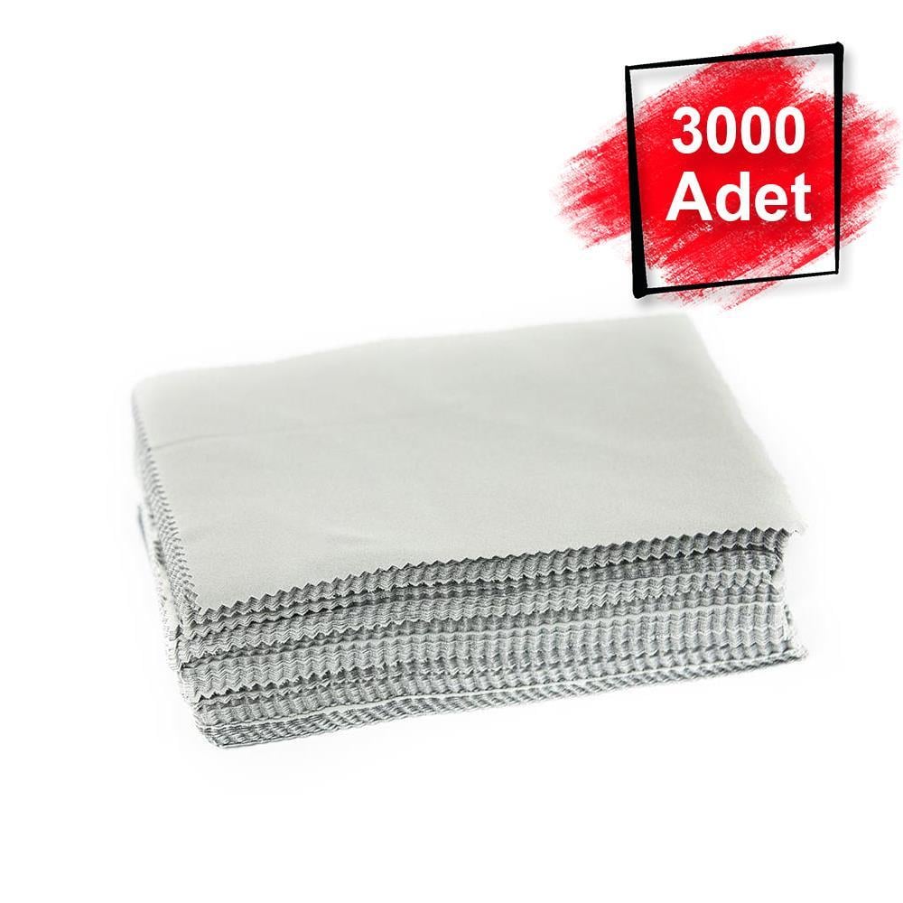 3000 Adet Tek Renk Tampon Baskılı Mikrofiber Gözlük Temizleme Bezi 200 gr 15x18 cm %100 Polyester