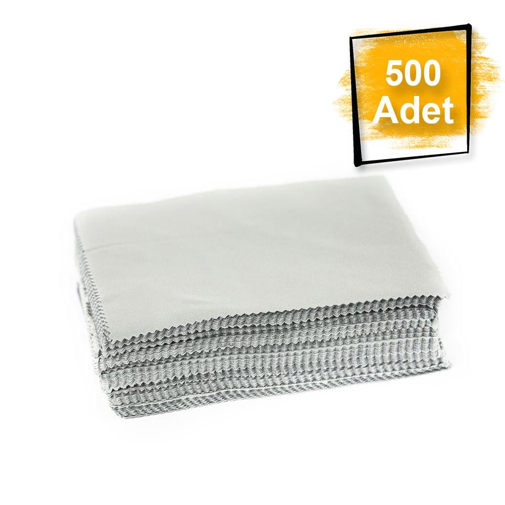 500 Adet Dijital Köşe Baskılı Mikrofiber Gözlük Temizleme Bezi 200 gr 15x18 cm %100 Polyester