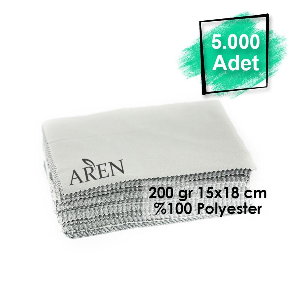 5000 Adet Tek Renk Tampon Baskılı Mikrofiber Gözlük Temizleme Bezi 200 gr 15x18 cm %100 Polyester