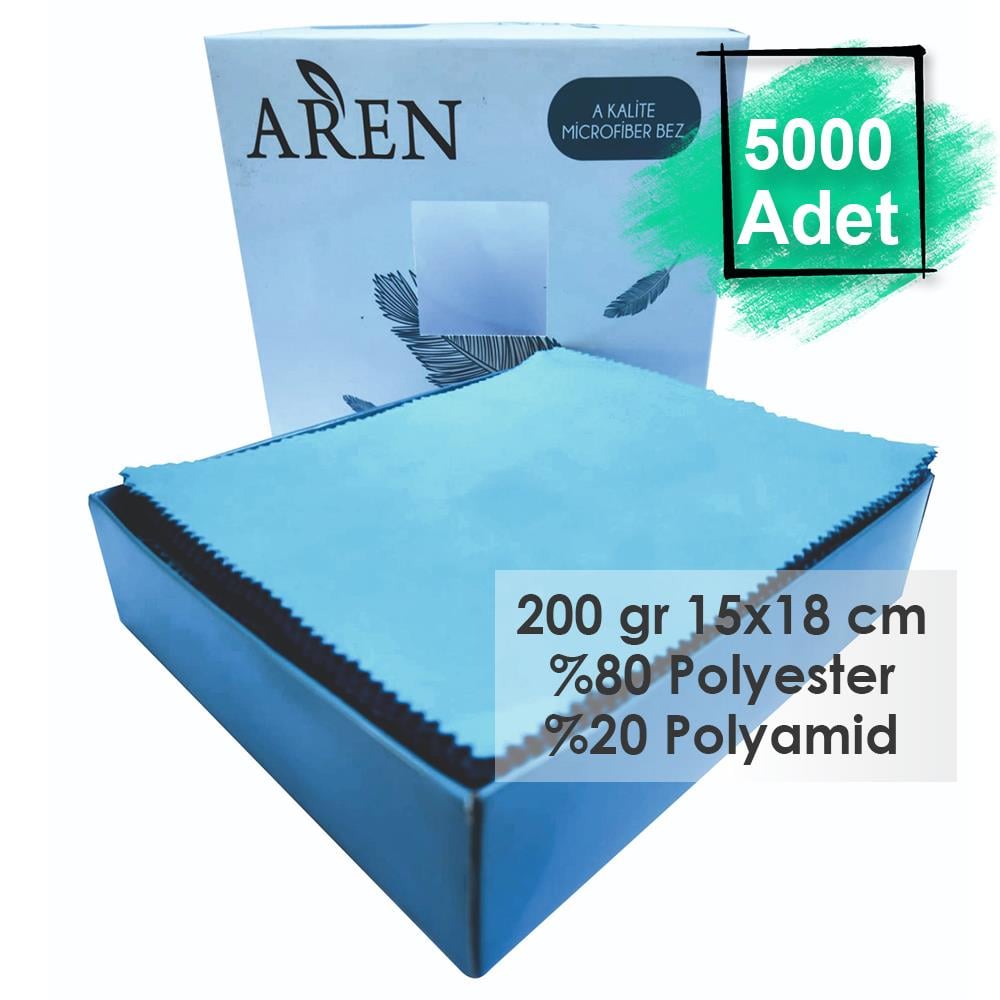 Baskısız 5000 Adet 200 gr %80 Polyester %20 Polyamid, 15x18 cm Mikrofiber Gözlük Temizleme Bezi