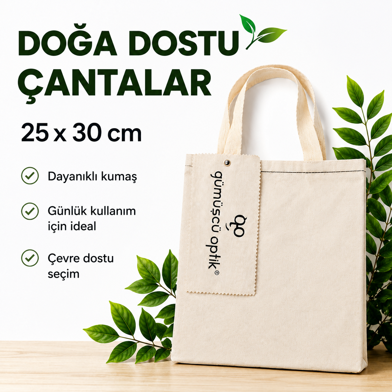 Bez Çanta 25x30 cm - Logonuza ve Markanıza Özel Baskılı