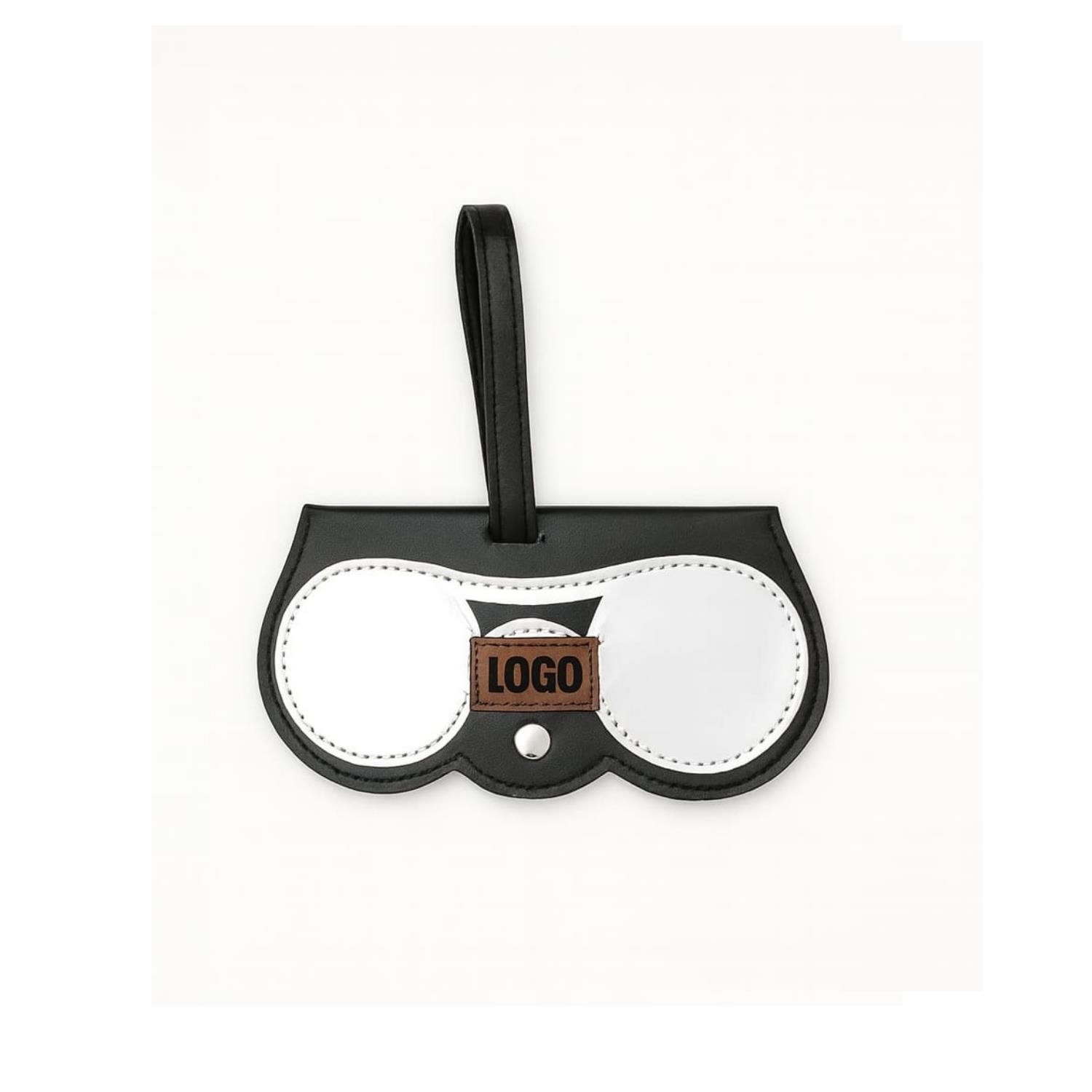 Charmi Model Siyah Beyaz Düz Desen Gözlük Kılıfı Gözlük Çantası