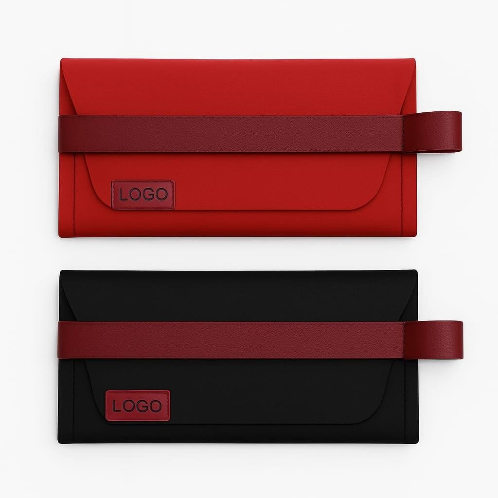 El Portföyü Çanta Siyah ve Kırmızı Renk - Markanıza ve Logonuza Özel Tasarım