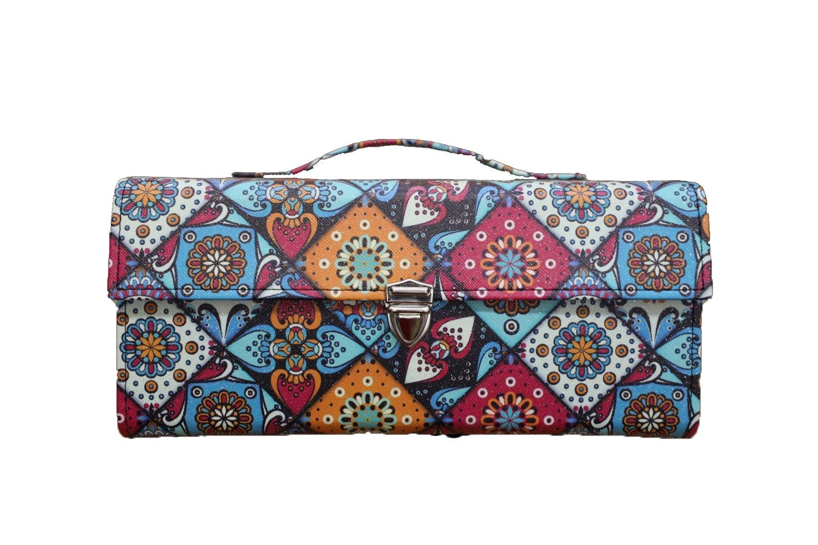 ETHNIC DESIGN GÖZLÜK AKSESUAR ÇANTASI, TAKI VE MÜCEVHER ÇANTASI, ÖZEL GÜNLERDE KULLANILABİLİR EL ÇANTASI