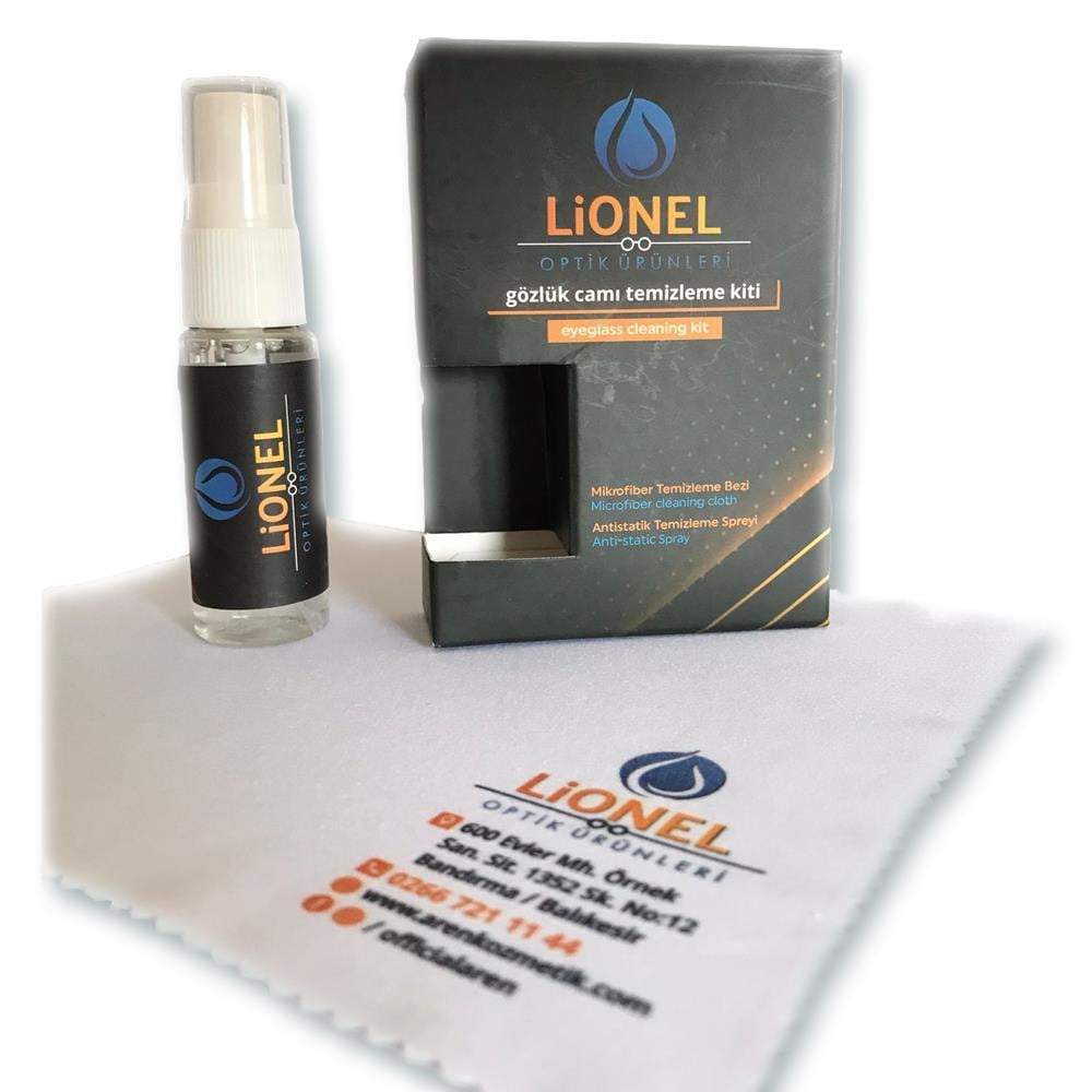 Lionel Gözlük Temizleme Seti, Gözlük Temizleme Spreyi ve Mikrofiber Bez