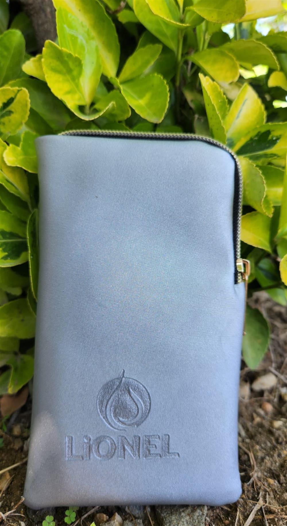 Parlak Gri Gözlük / Telefon Çantası