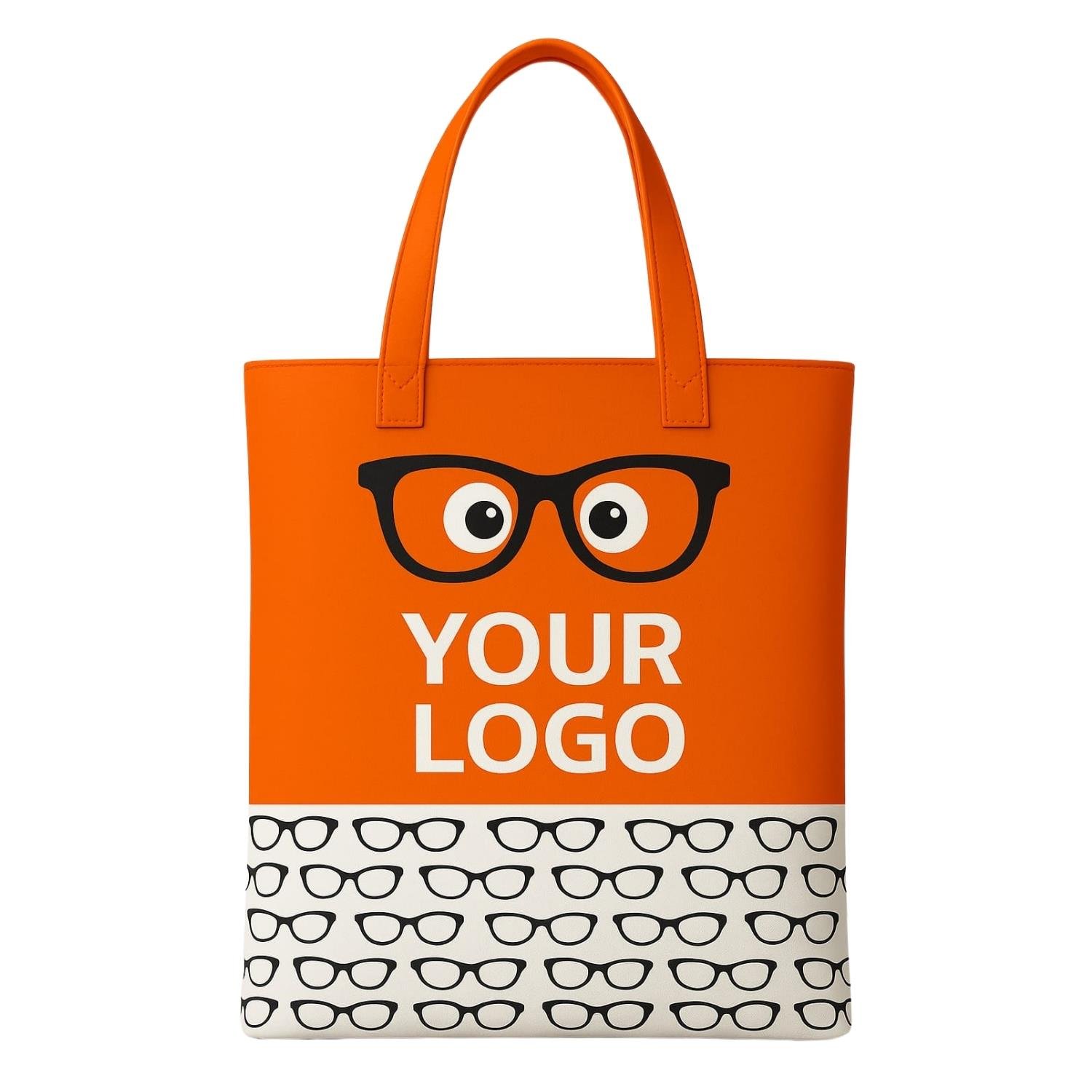 Turuncu Deri Gözlük Desenli Journey Serisi 50x50 cm Deri Journey Çanta - Markanıza ve Logonuza Özel Tasarım