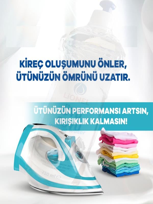 Ütü Suyu, Yumuşatıcı Özellikli, Ütü Performansını Arttırır, Kireç Oluşumunu Önler 750 ML