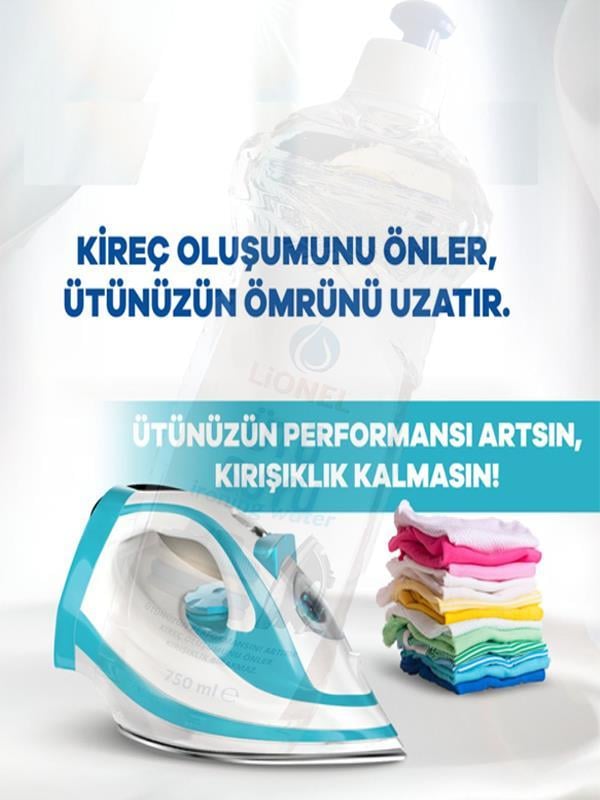 Ütü Suyu, Yumuşatıcı Özellikli, Ütü Performansını Arttırır, Kireç Oluşumunu Önler 750 ML