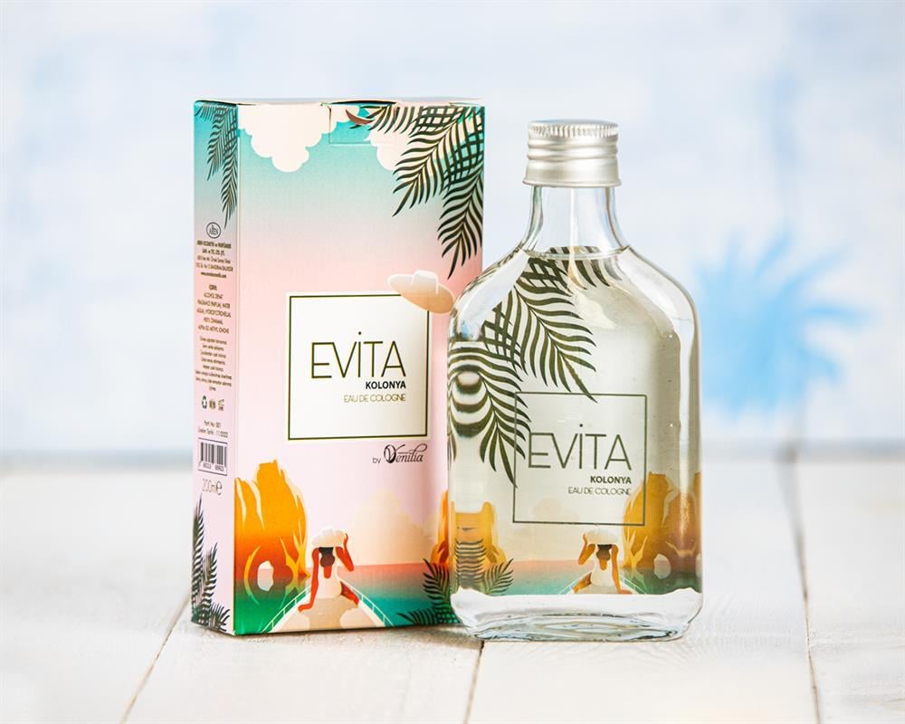 Venilia Evita Kolonya Eau De Cologne Cam Şişe 200 ML