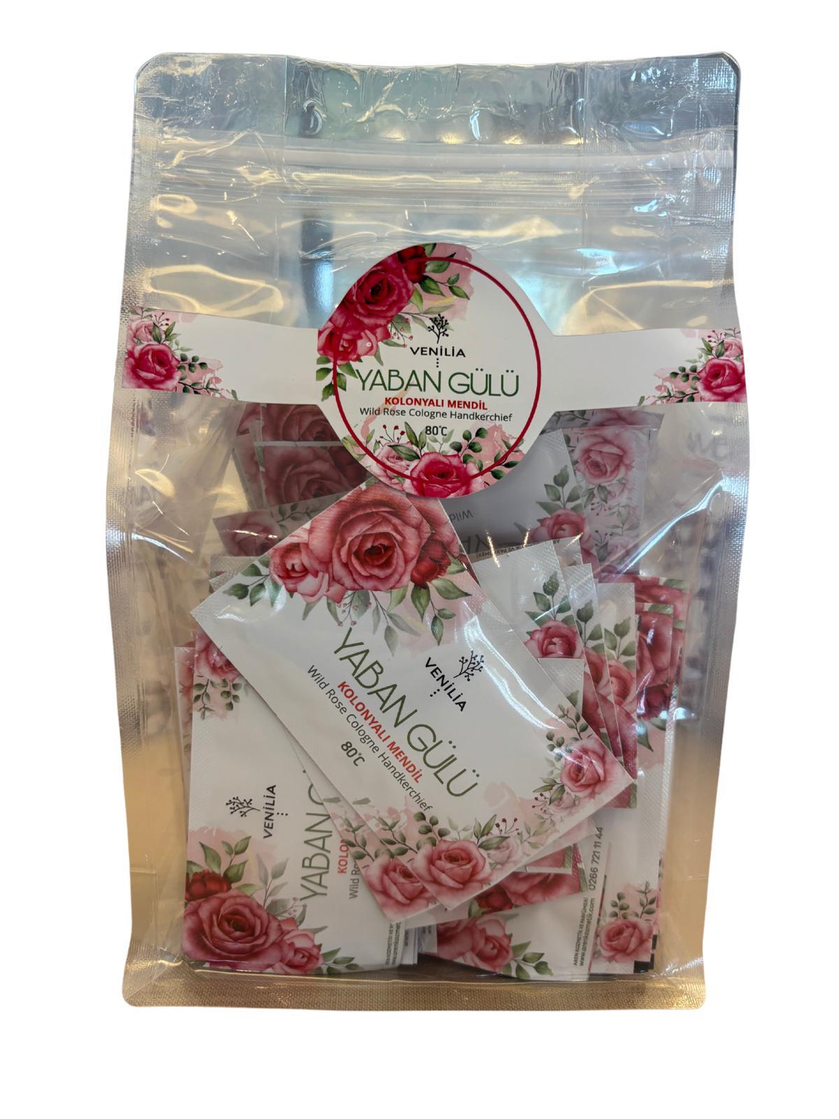 Yaban Gülü Esanslı Kolonyalı Islak Mendil 50 Adet