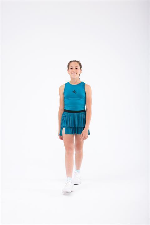 ED 2303-10 ADA Spor Etek Şortlu - KIRMIZI - Genç ve Kız Çocuk ( Tenis , Golf , Pickleball , Dans)