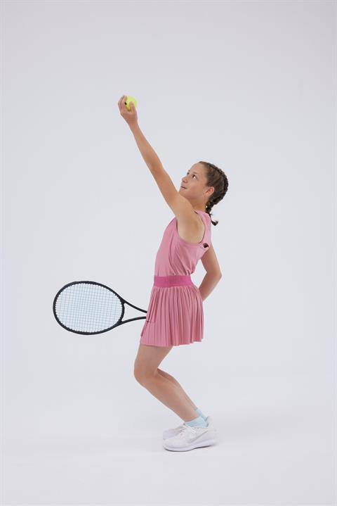 ED 2303-10 ADA Spor Etek Şortlu - KIRMIZI - Genç ve Kız Çocuk ( Tenis , Golf , Pickleball , Dans)