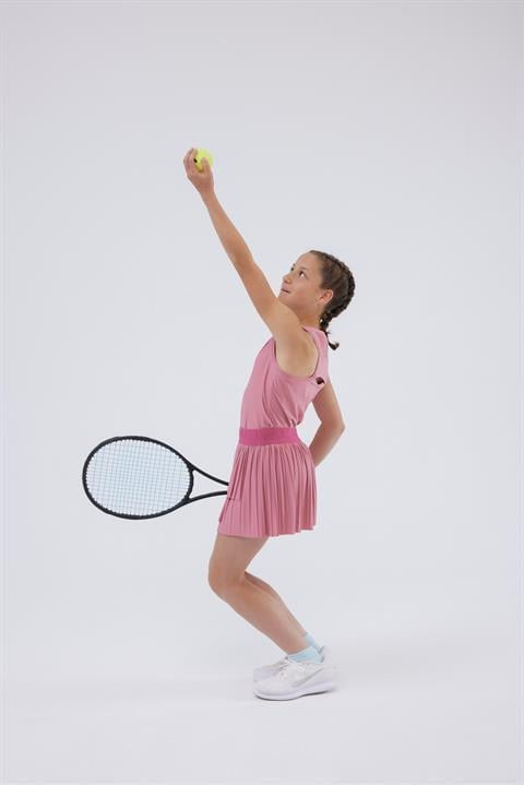 ED 2303-10 ADA Spor Etek Şortlu - KIRMIZI - Genç ve Kız Çocuk ( Tenis , Golf , Pickleball , Dans)