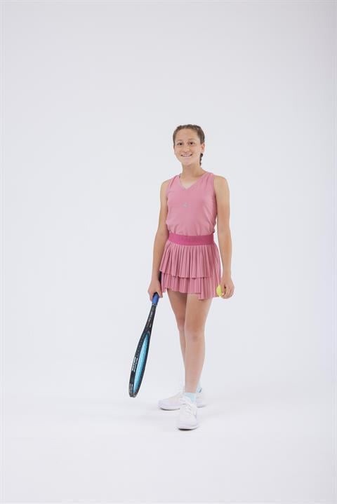 ED 2303-10 ADA Spor Etek Şortlu - KIRMIZI - Genç ve Kız Çocuk ( Tenis , Golf , Pickleball , Dans)