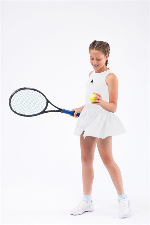 ED 2303-10 ADA Spor Etek Şortlu - KIRMIZI - Genç ve Kız Çocuk ( Tenis , Golf , Pickleball , Dans)
