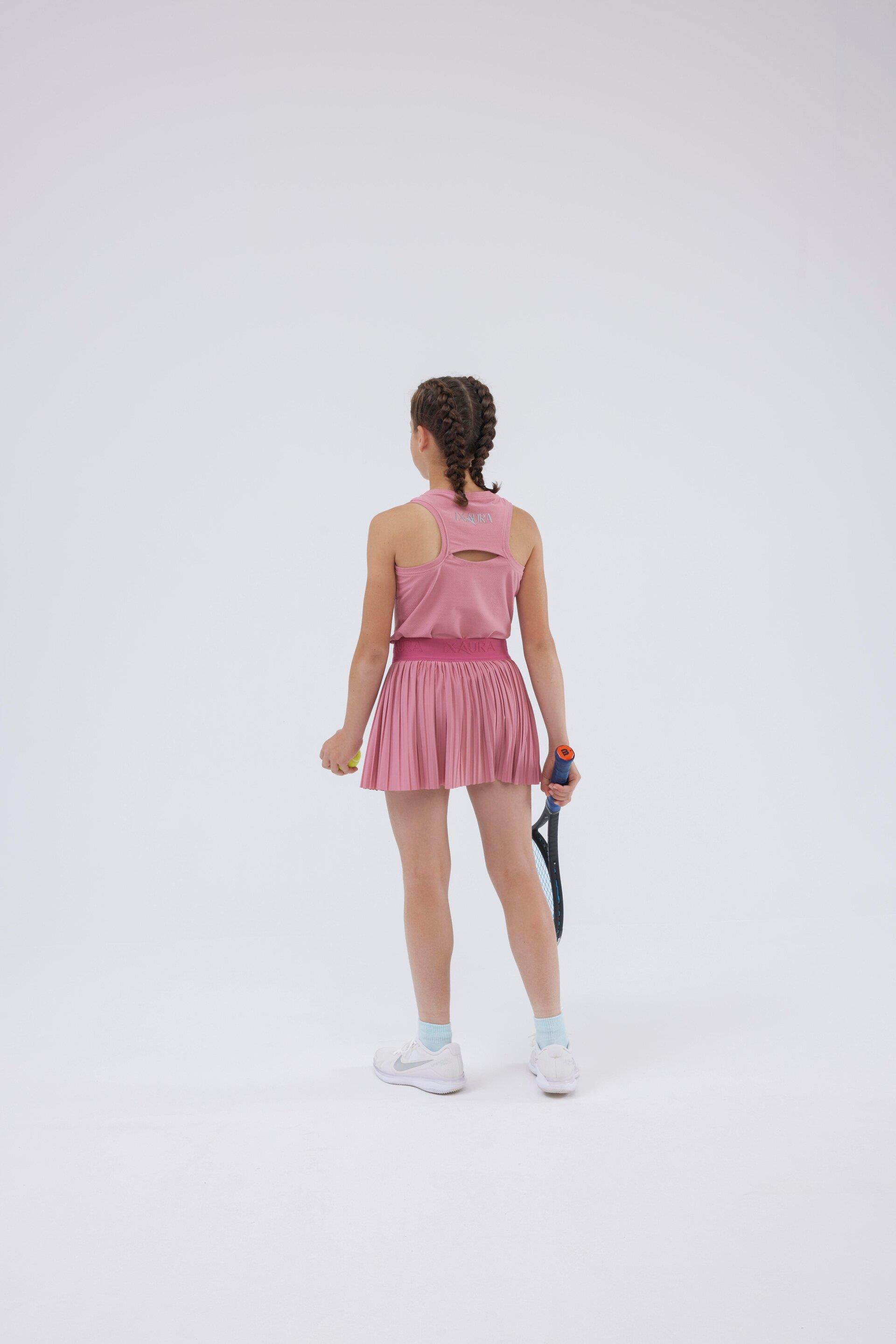 ED 2303-10 Ada Dry-touch Gonna Sportiva con Pantaloncini per Ragazze e Bambine - Rossa (Tennis, Golf, Pickleball, Danza)