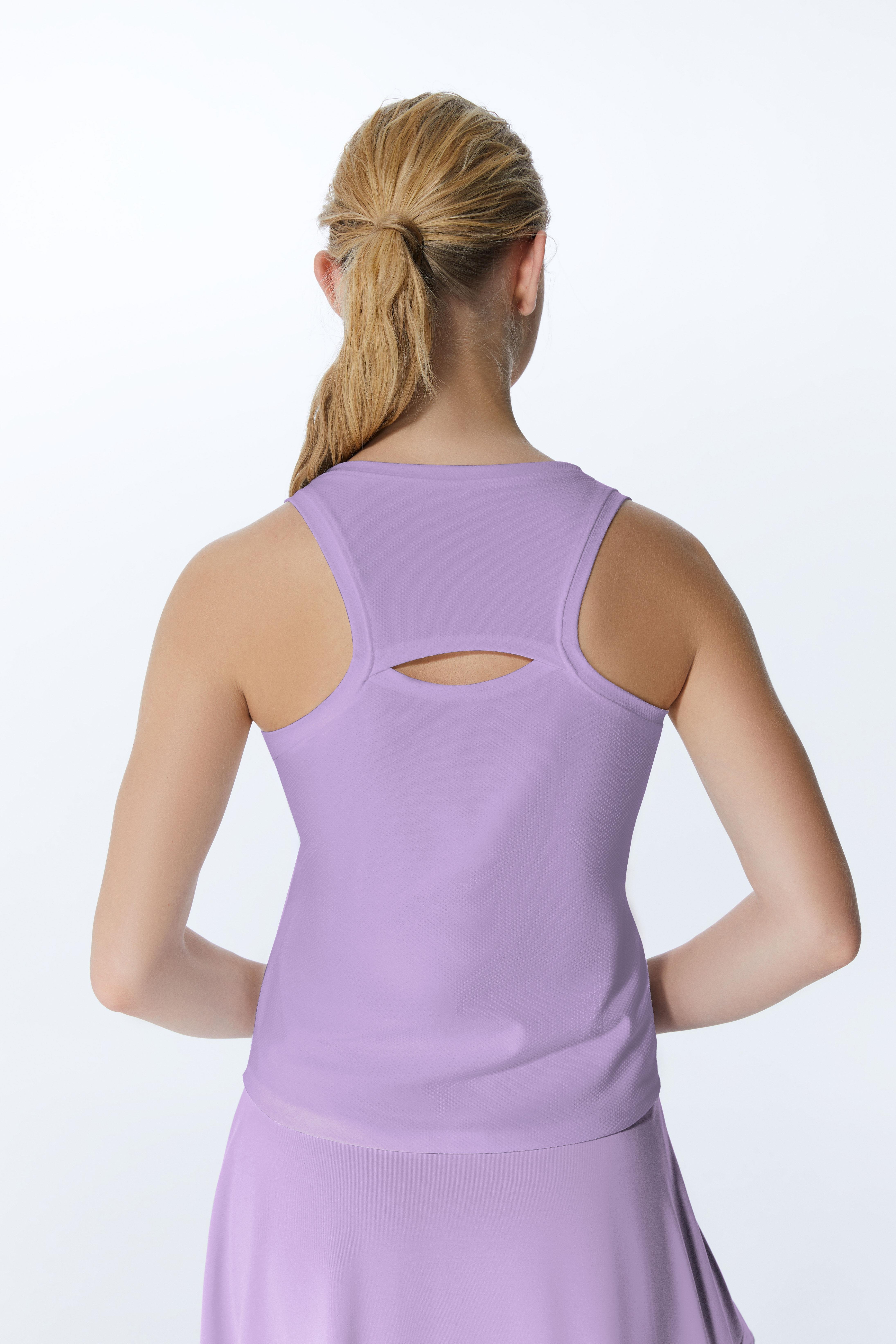 ED 2313-06 Helen Dry-Touch Sporcu Kadın Üst LİLA , Tenis , Koşu , Pilates , Yoga , Fitness