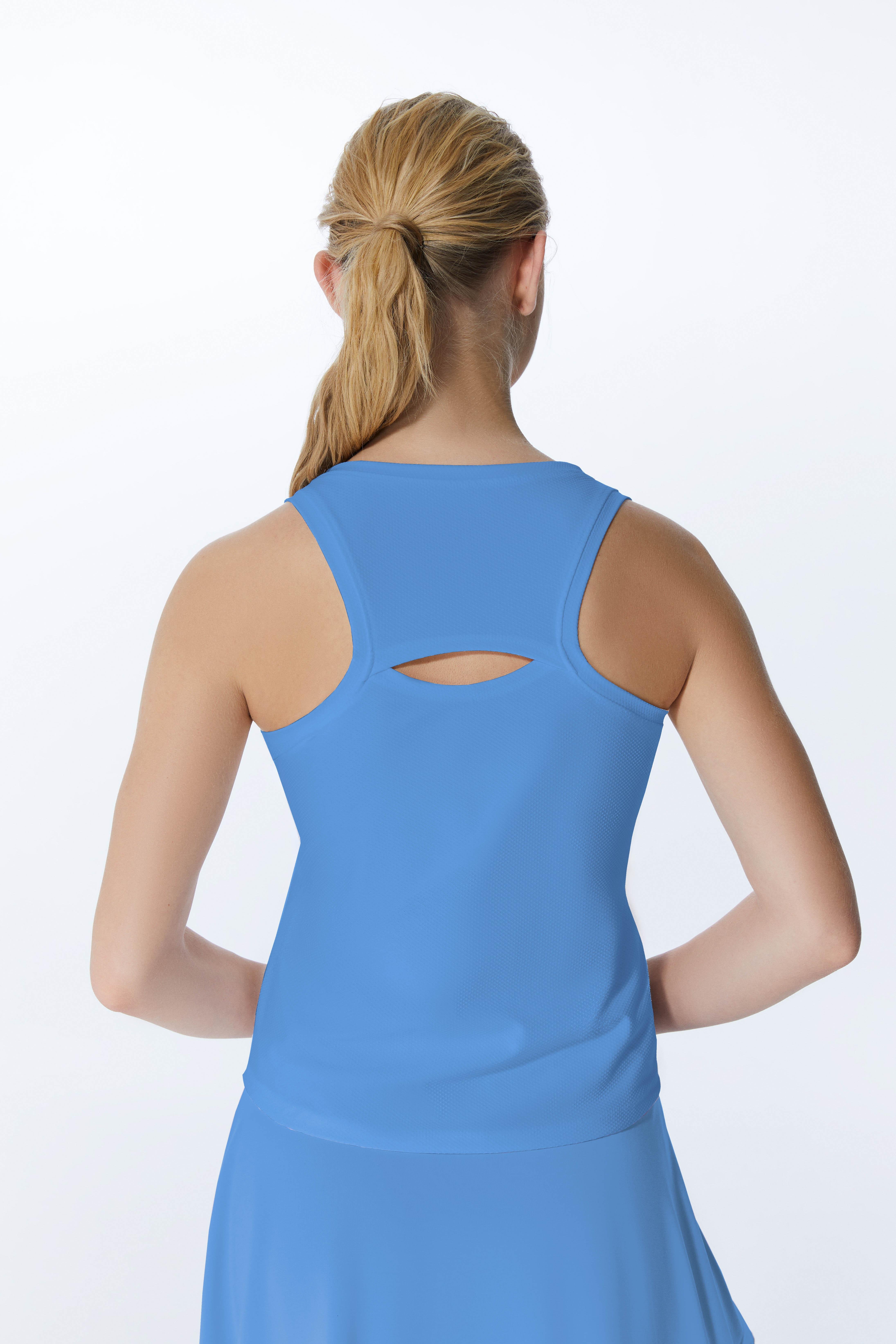 ED 2313-07 Helen Dry-Touch Sporcu Kadın Üst MAVİ , Tenis , Koşu , Pilates , Yoga , Fitness