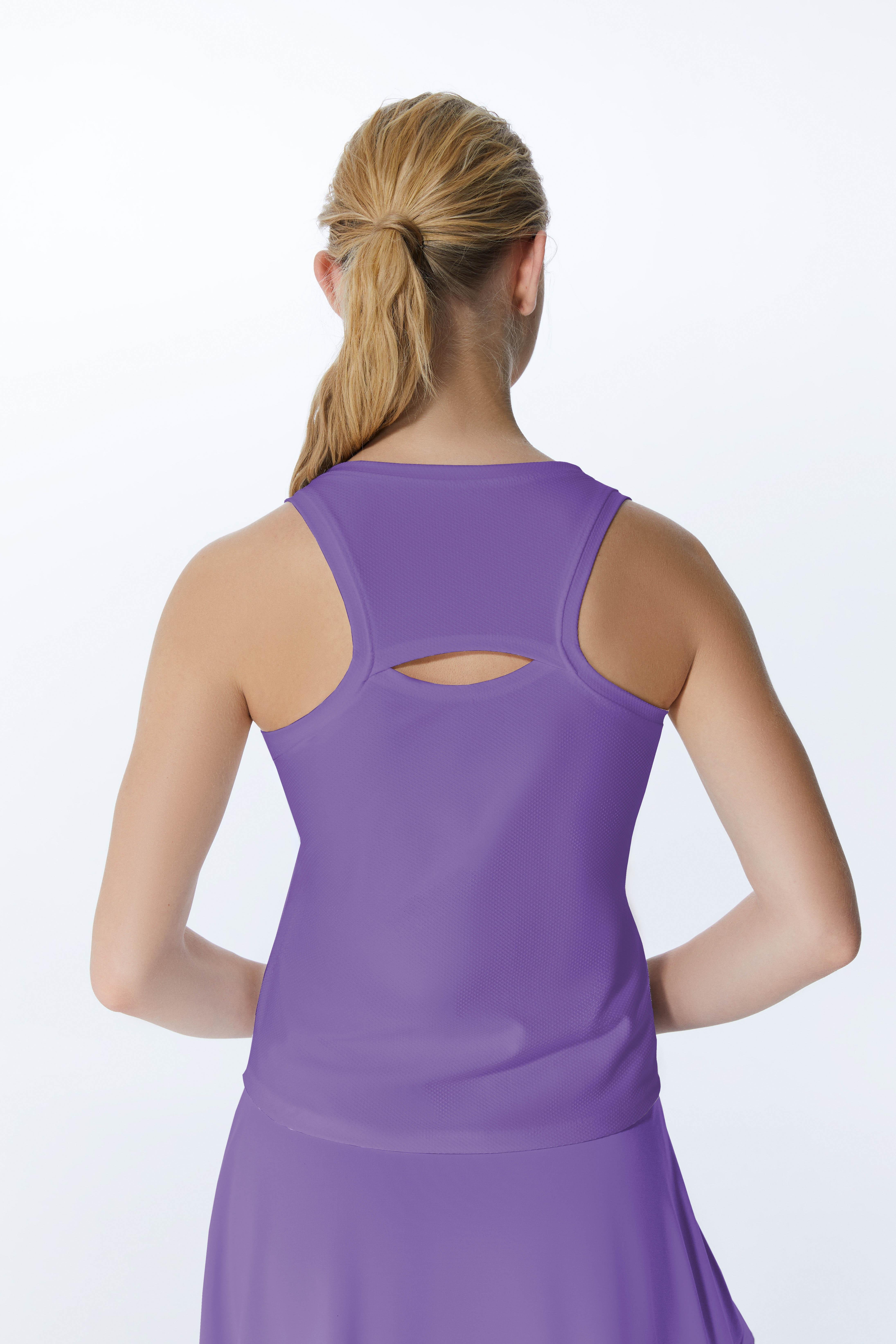 ED 2313-08 Helen Dry-Touch Sporcu Kadın Üst MOR , Tenis , Koşu , Pilates , Yoga , Fitness