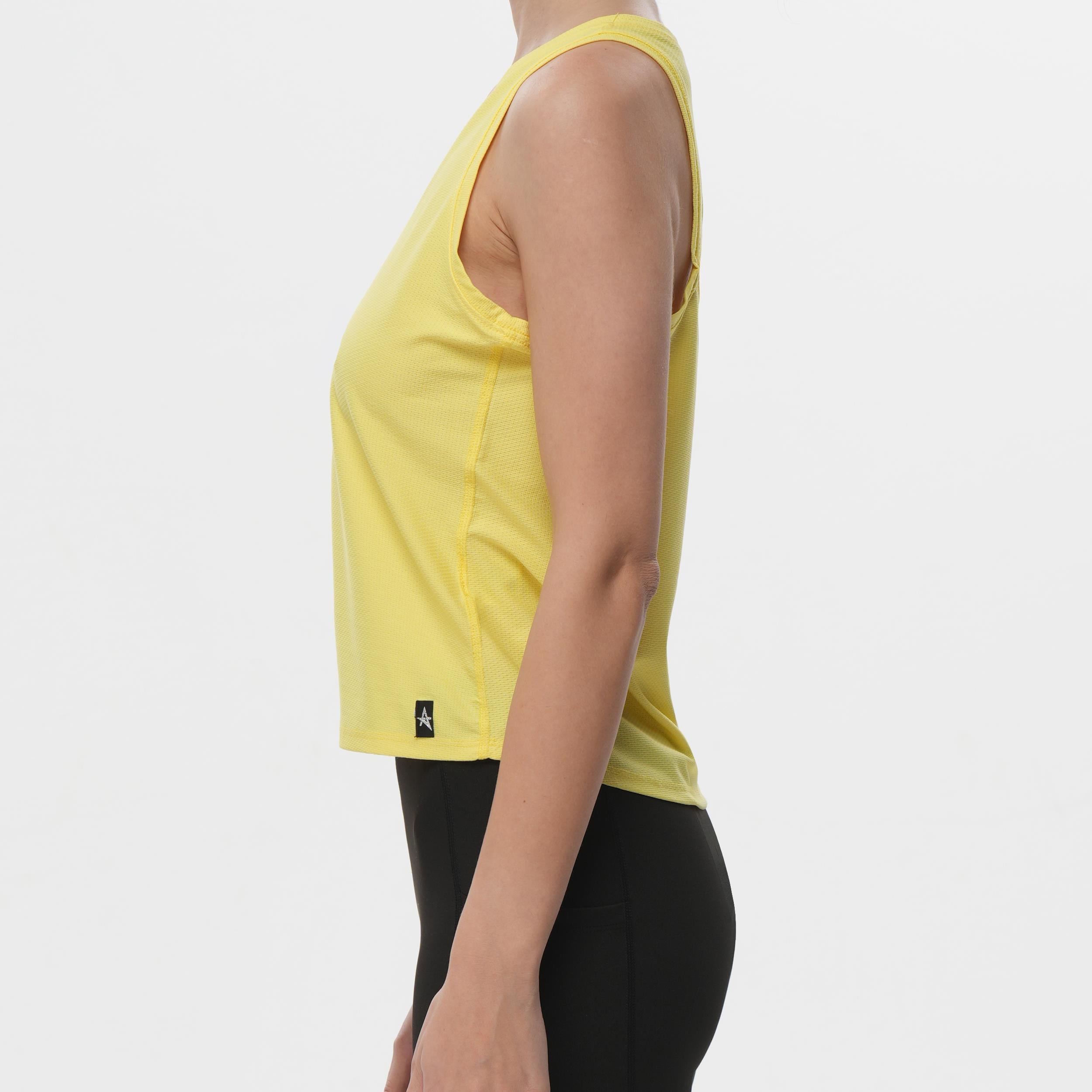 ED 2313-10 Helen Dry-Touch Sporcu Kadın Üst SARI , Tenis , Koşu , Pilates , Yoga , Fitness